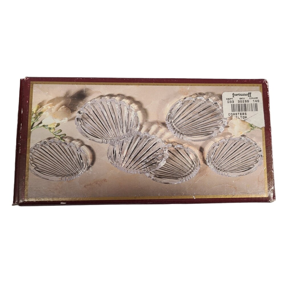 Crystal Clear Signatures Hamilton Set of 6 Coasters in Original Box Style 326123